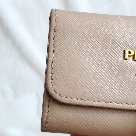 Prada Saffiano Leather 6 Key Holder Wallet Beige Nude - Picture 5 of 15